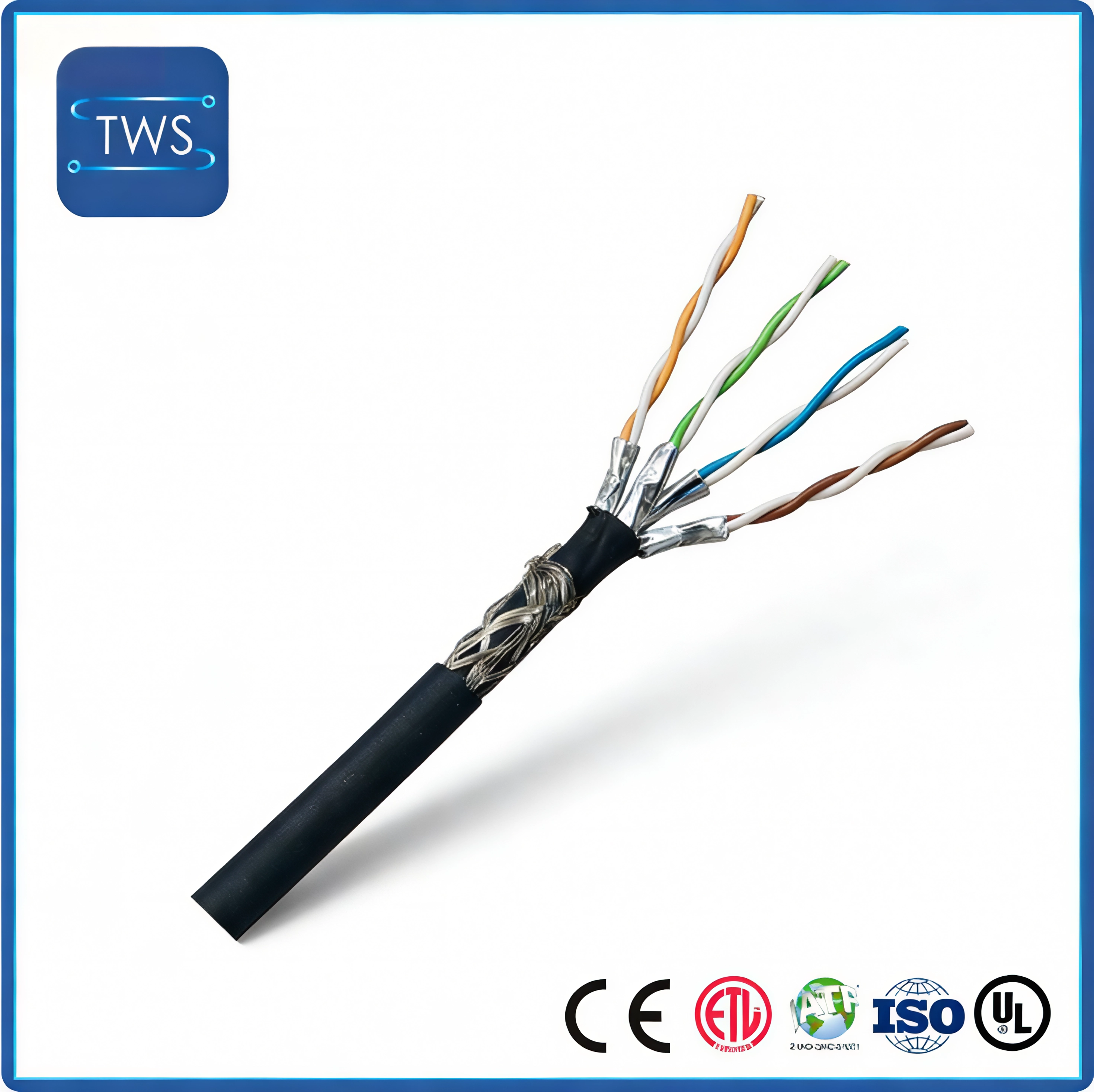 High Quality Hot Sale SF/FTP CAT8 TPU Cable for Home