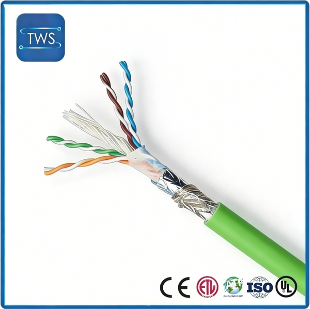 Finished Cat6A SF/UTP Network Cable 26AWG Bare Copper