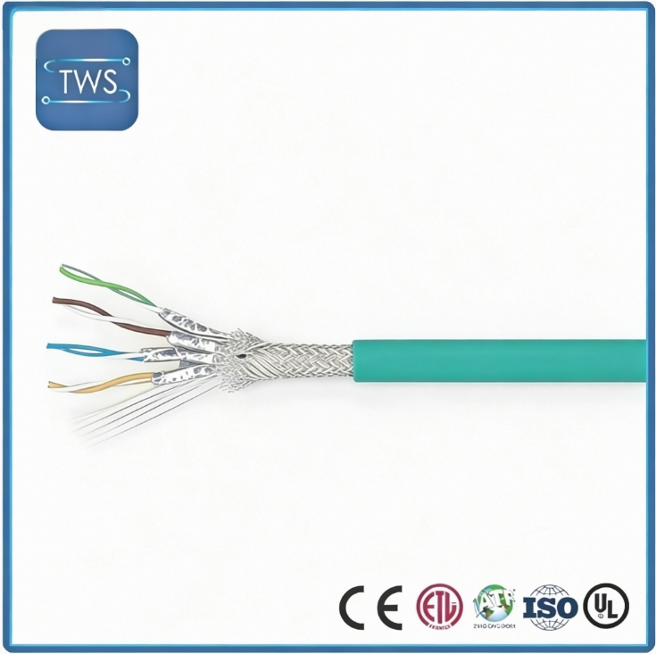 Finished Industrial Drag Chain CAT6 U/FTP Network Cable 24AWG Bare Copper