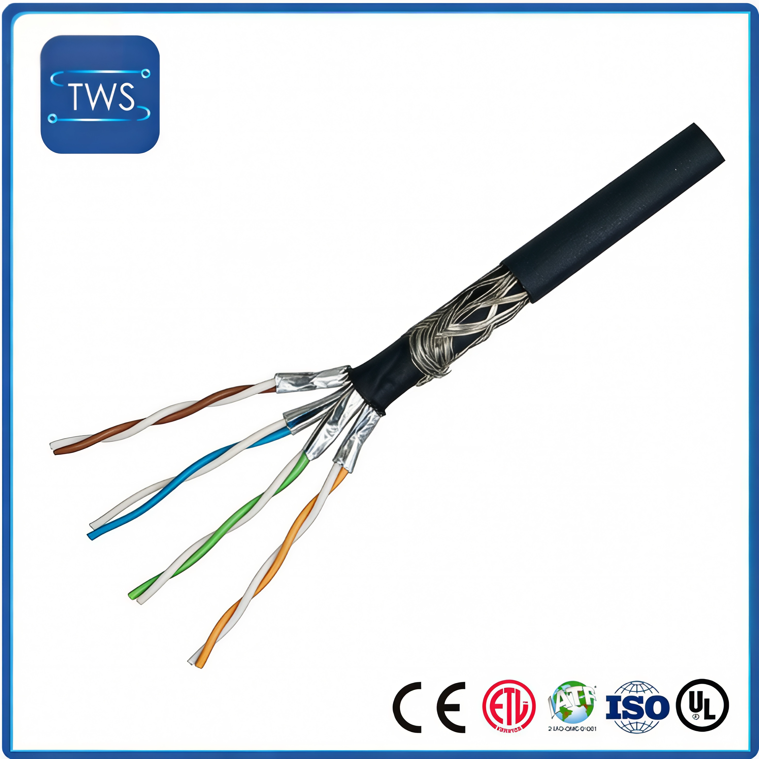 High Quality Hot Sale SF/FTP CAT8 TPU Cable for Home