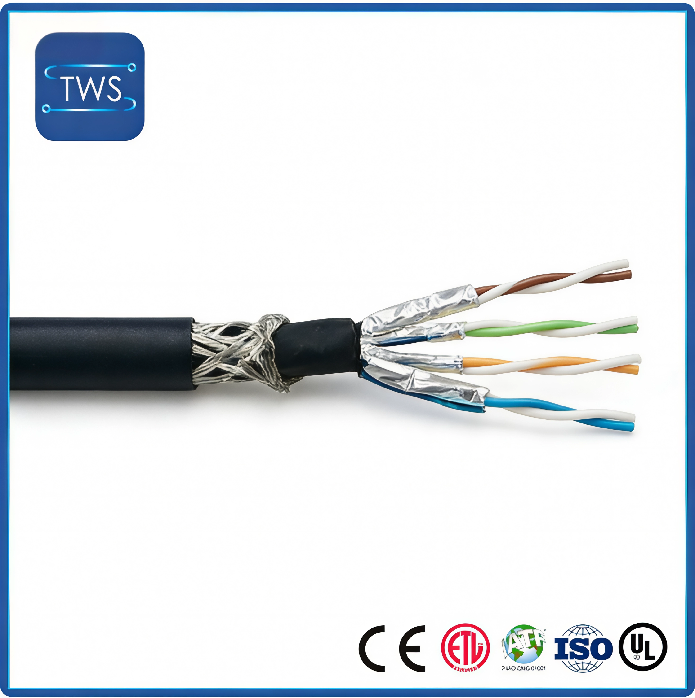 Hot Sale SF/FTP CAT8 TPU Cable for Home