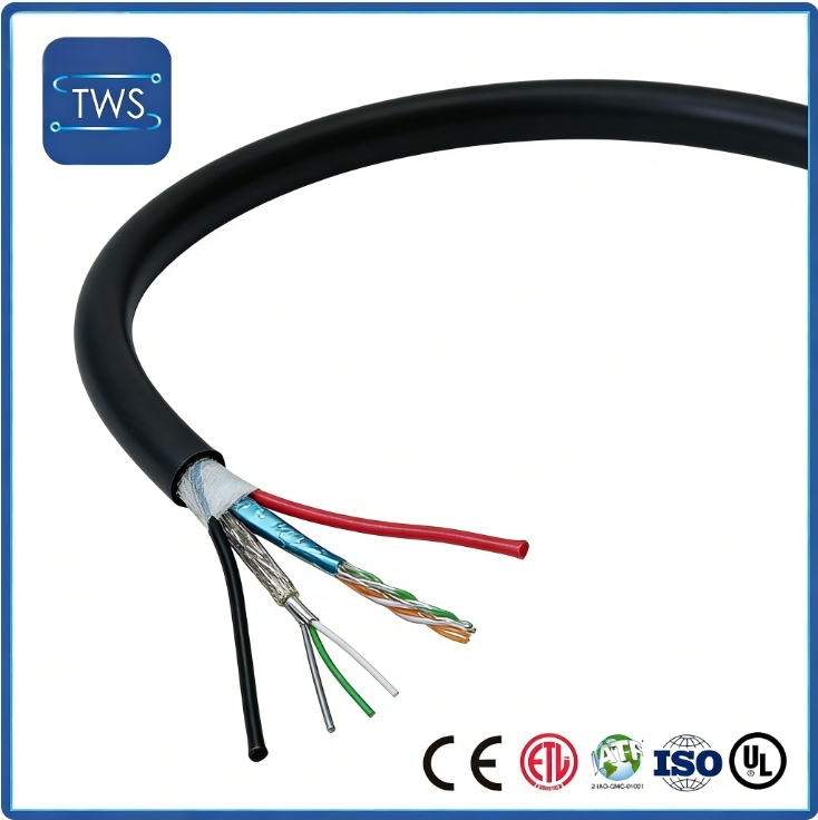 Automotive Composite Cable CAT5E + USB + Power Cable Bare Copper & Tinned Copper