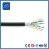 Finished Industrial Drag Chain Cat6 Cable 26AWG Bare Copper TPU Black