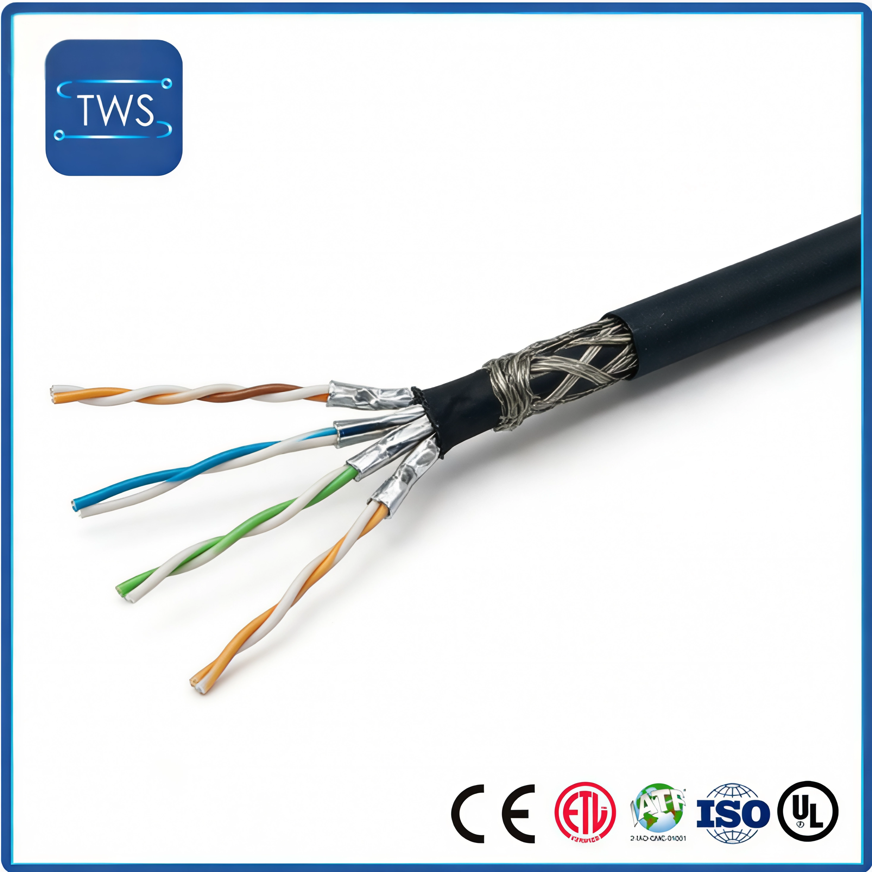 High Quality Hot Sale SF/FTP CAT8 TPU Cable for Home