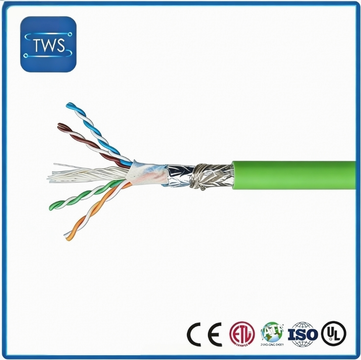 Finished Cat6A SF/UTP Network Cable 26AWG Bare Copper