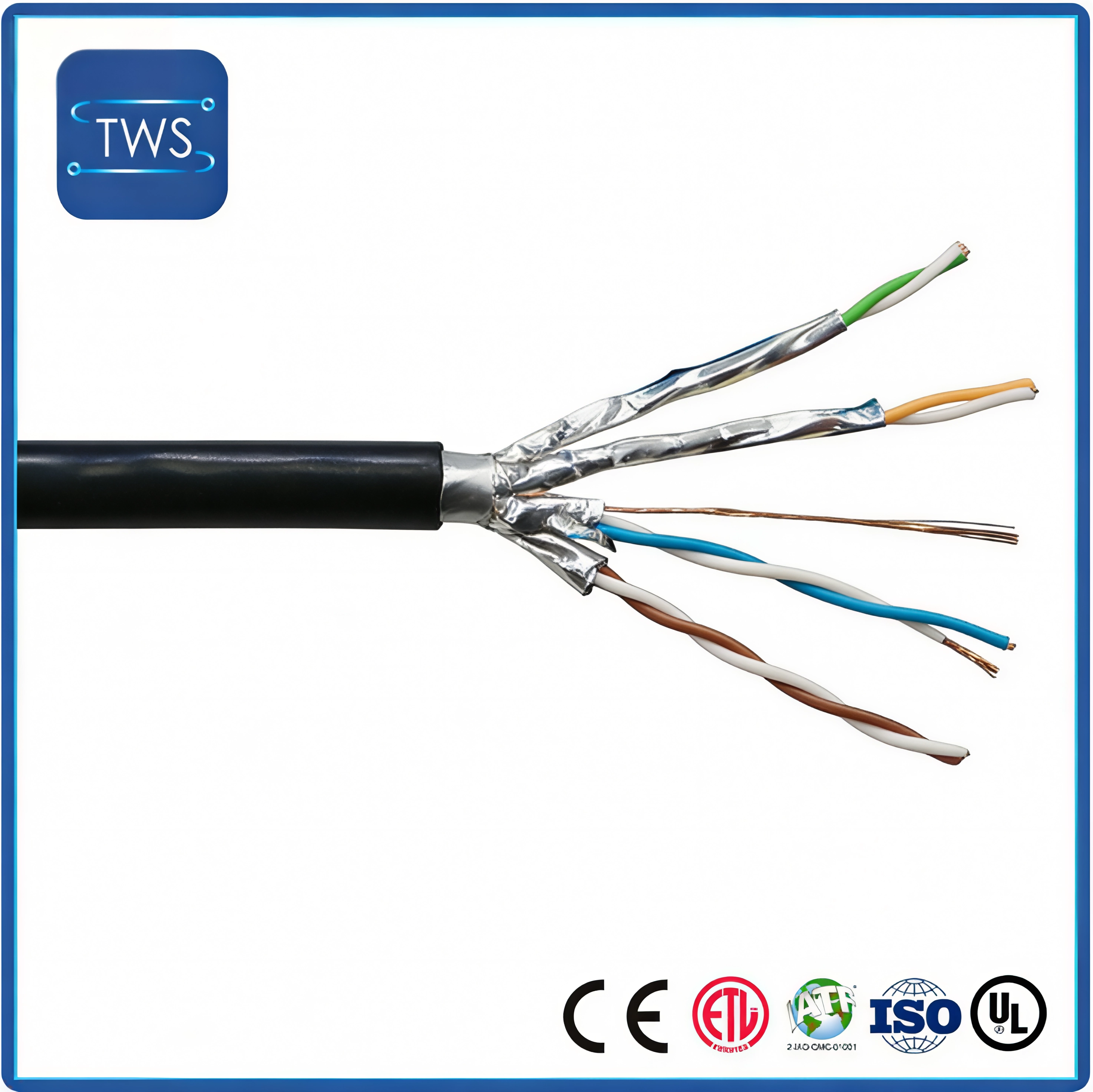 High Quality Hot Sale F/FTP CAT8 PVC Cable for Home