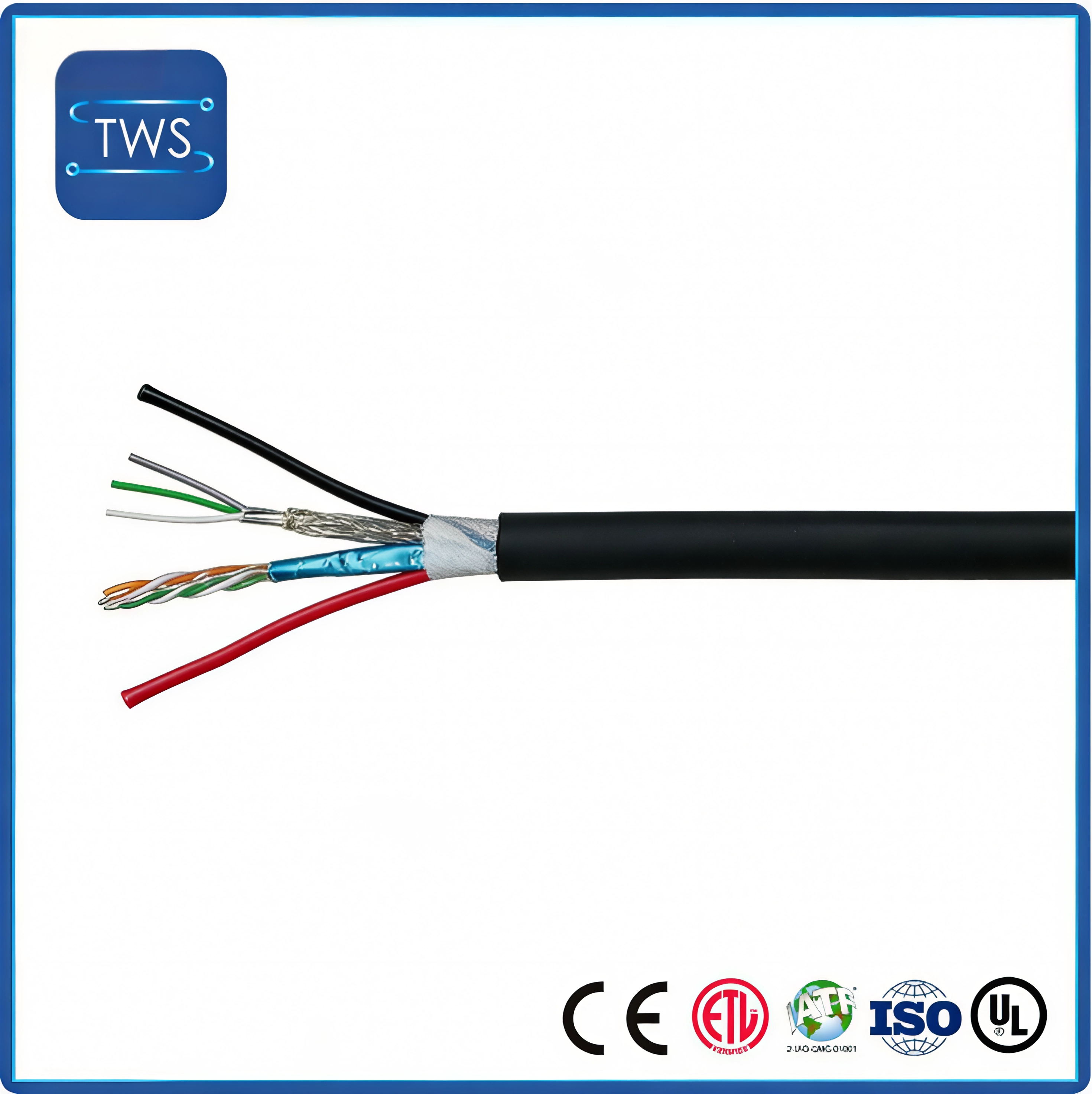 Automotive Composite Cable CAT5E + USB + Power Cable Bare Copper & Tinned Copper