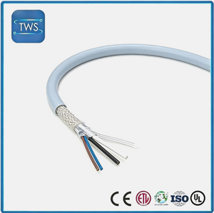 Industrial Control Cable Foam Skin Insulation Bare Copper Tinned Braid Shield PVC Gray