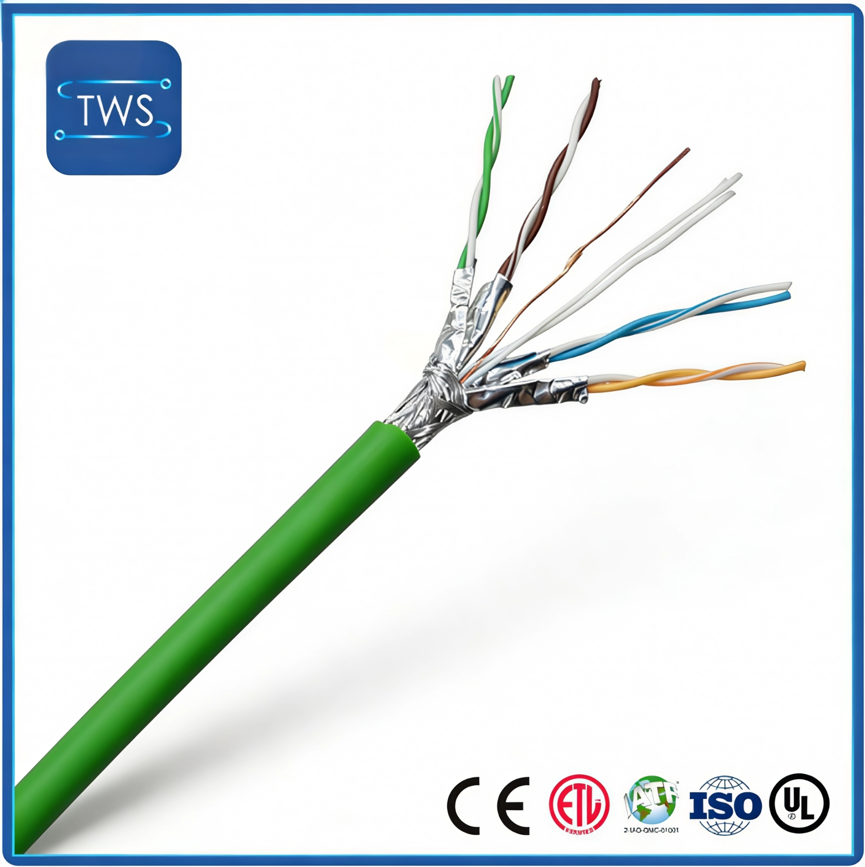 High Quality Hot Sale S/FTP CAT6A PVC Cable for Home