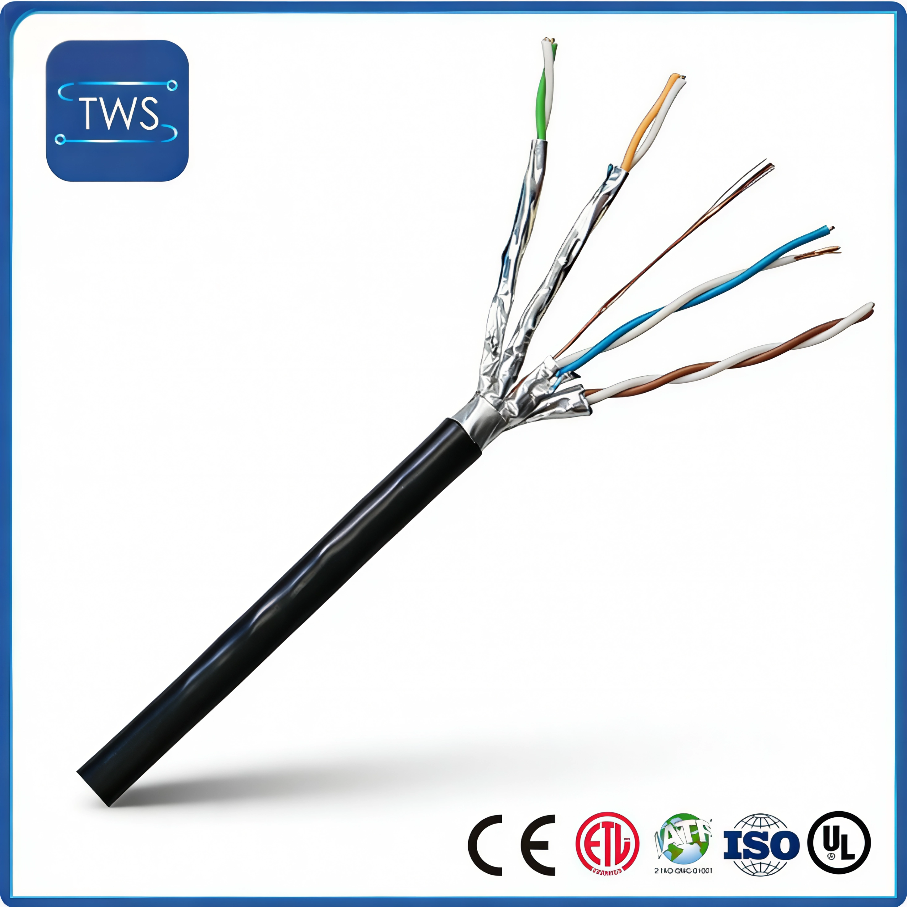 High Quality Hot Sale F/FTP CAT8 PVC Cable for Home