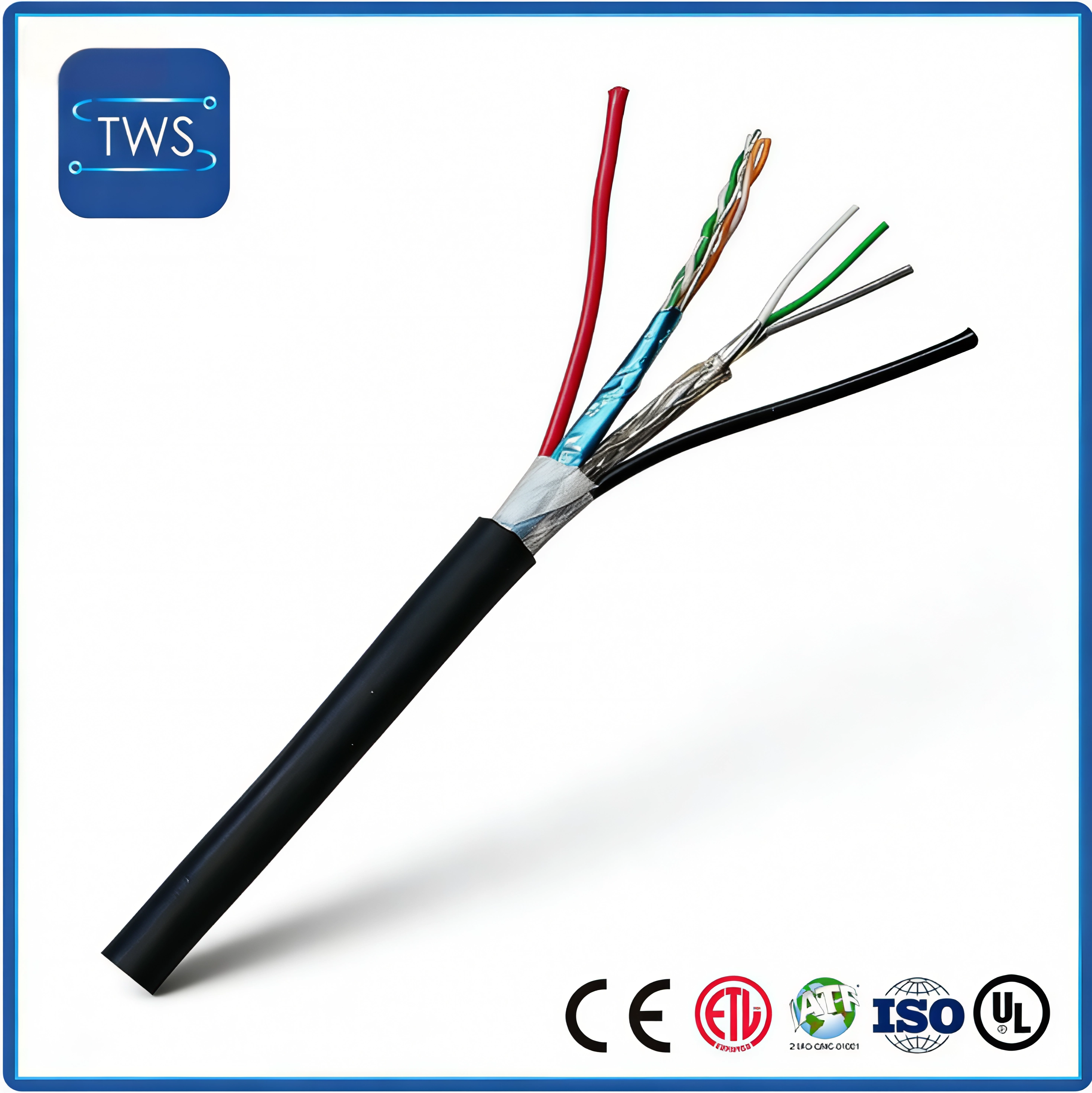 Automotive Composite Cable CAT5E + USB + Power Cable Bare Copper & Tinned Copper