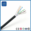 Finished Industrial Drag Chain Cat6 Cable 26AWG Bare Copper TPU Black