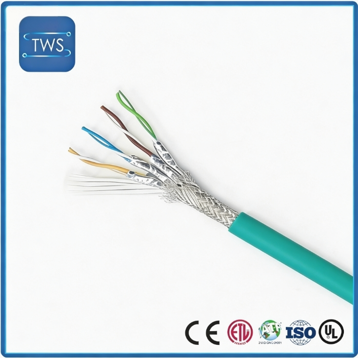 Finished Industrial Drag Chain CAT6 U/FTP Network Cable 24AWG Bare Copper