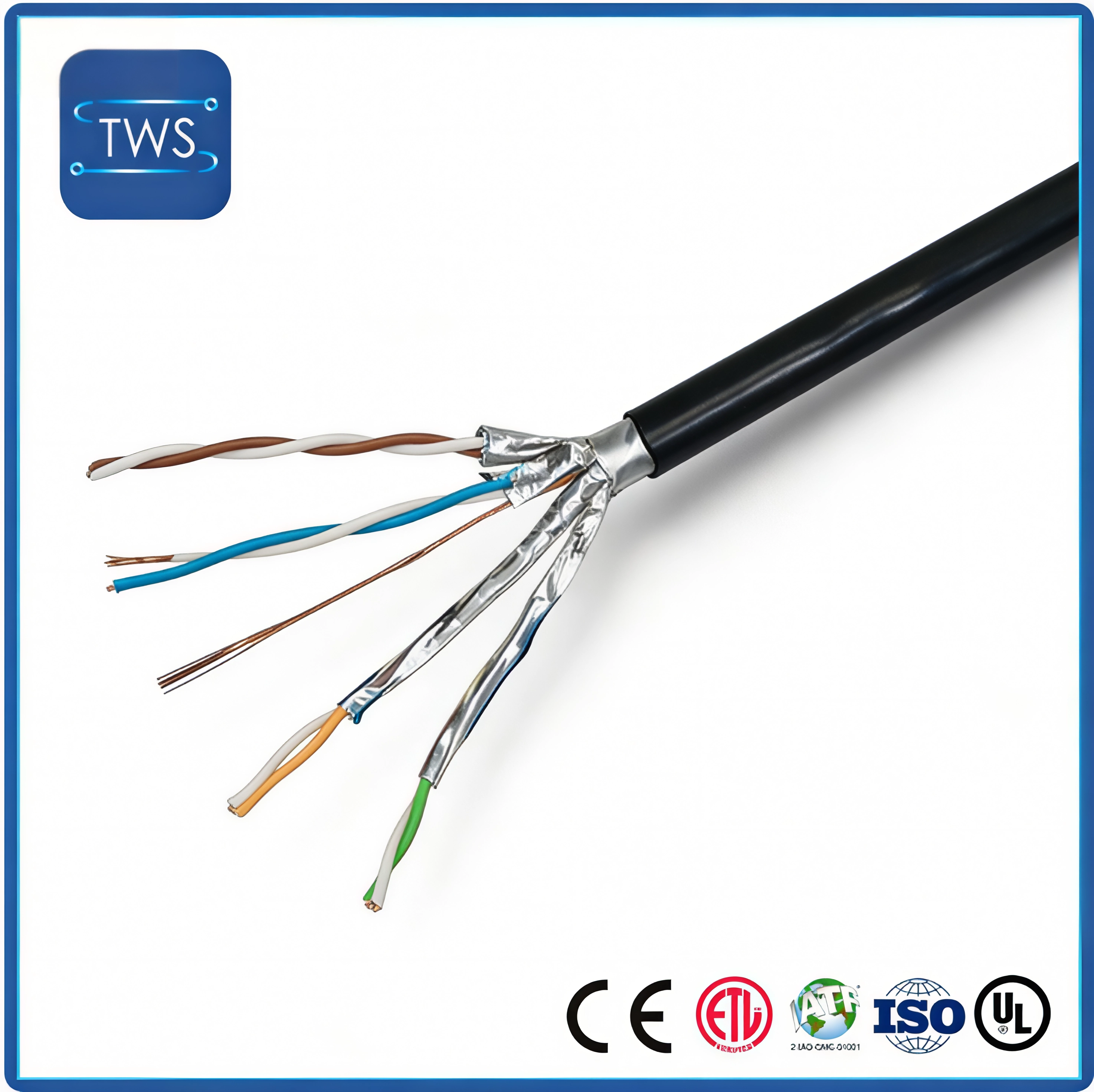 High Quality Hot Sale F/FTP CAT8 PVC Cable for Home