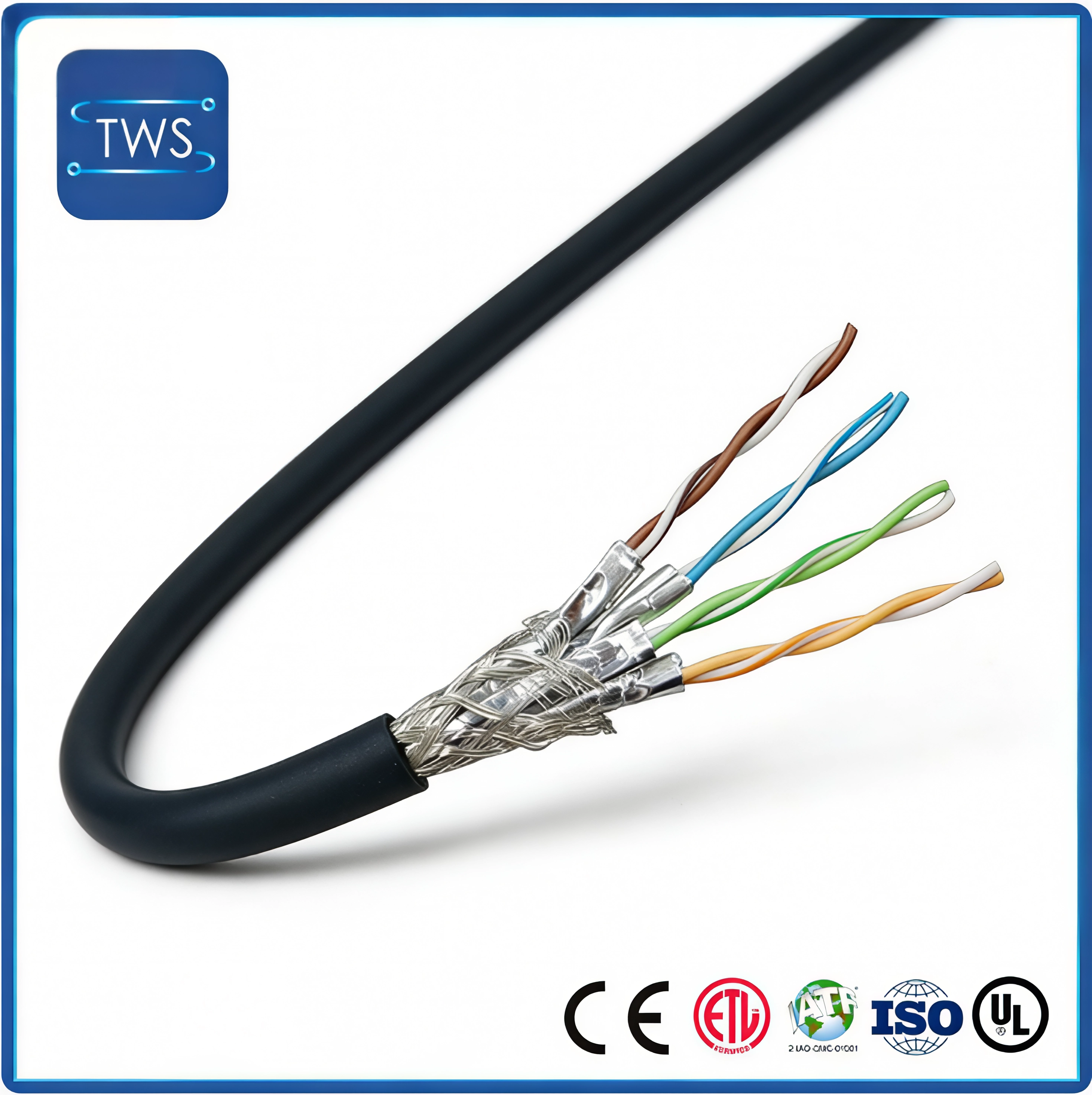 High Quality Hot Sale S/FTP CAT7 PVC Cable for Home