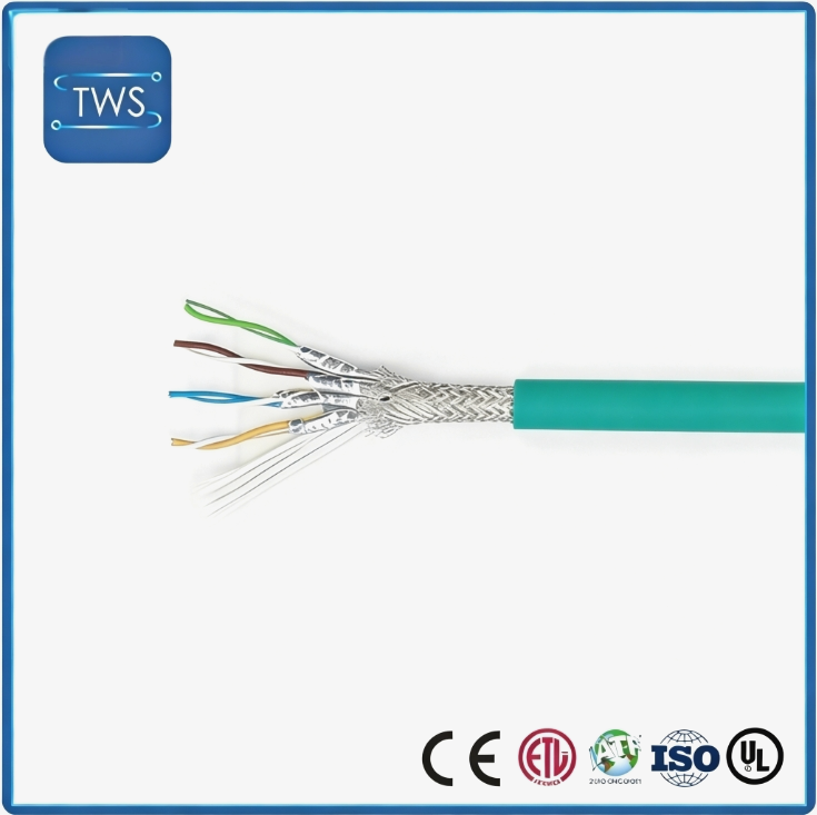Finished Industrial Drag Chain CAT6 U/FTP Network Cable 24AWG Bare Copper