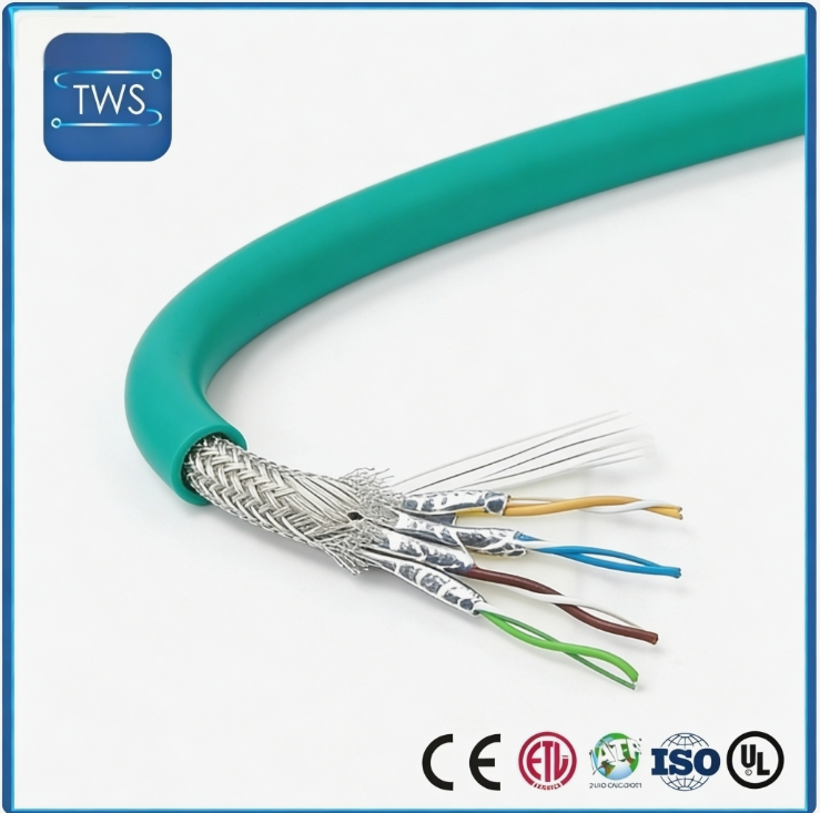 Finished Industrial Drag Chain CAT6 U/FTP Network Cable 24AWG Bare Copper