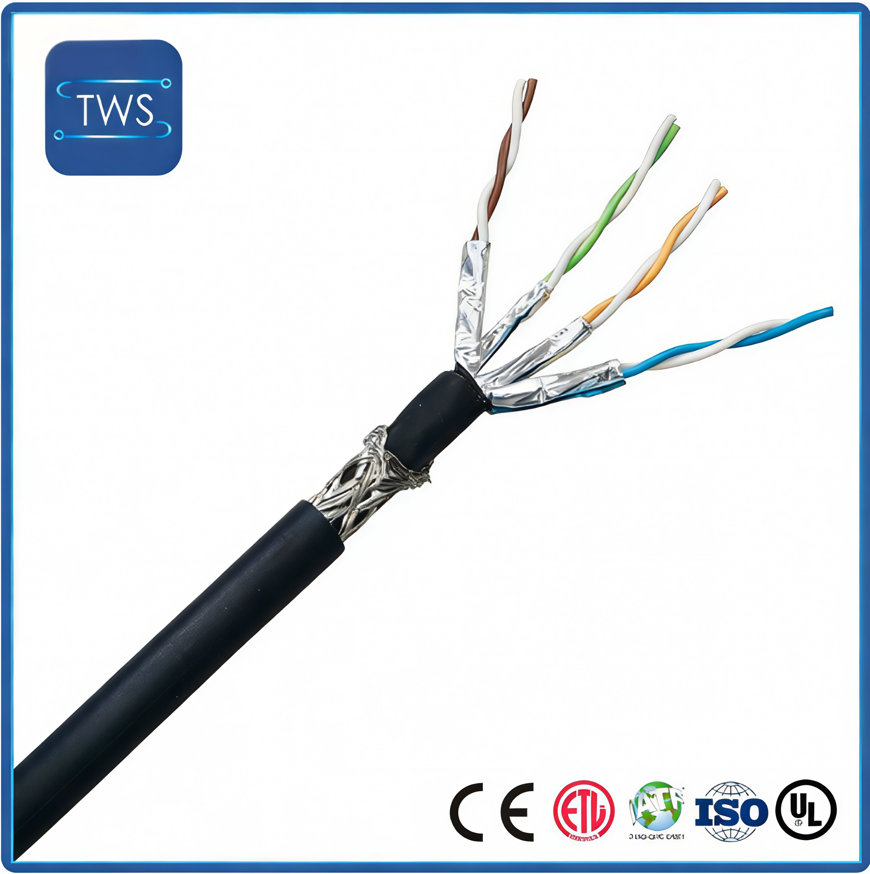 Hot Sale SF/FTP CAT8 TPU Cable for Home