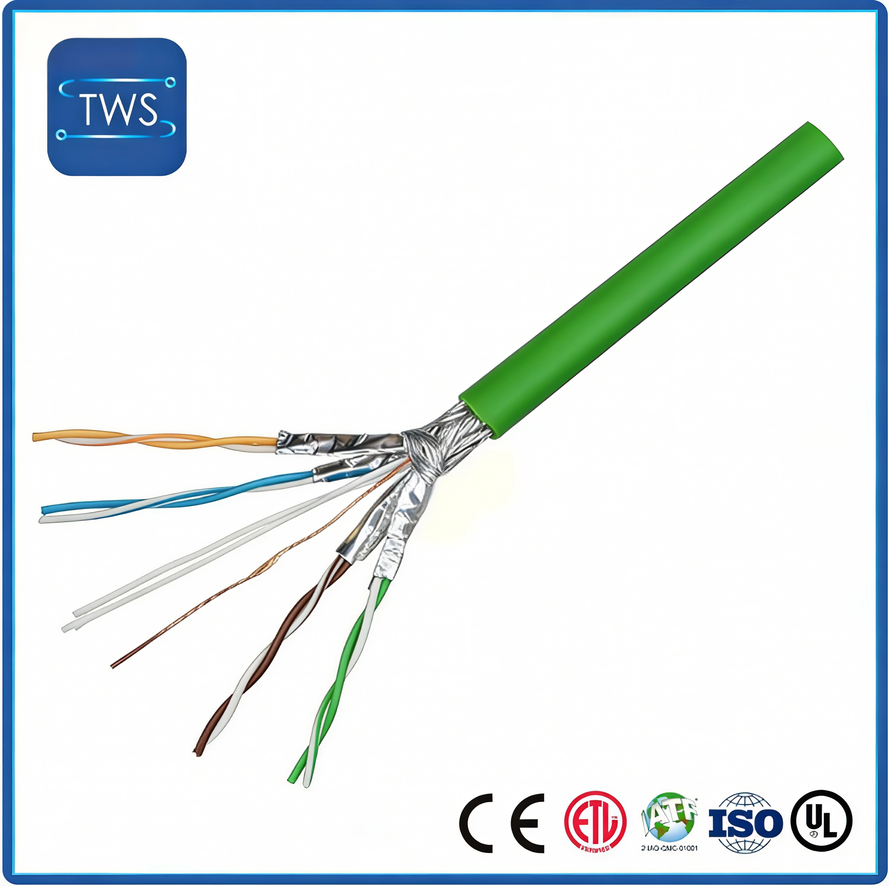 High Quality Hot Sale S/FTP CAT6A PVC Cable for Home