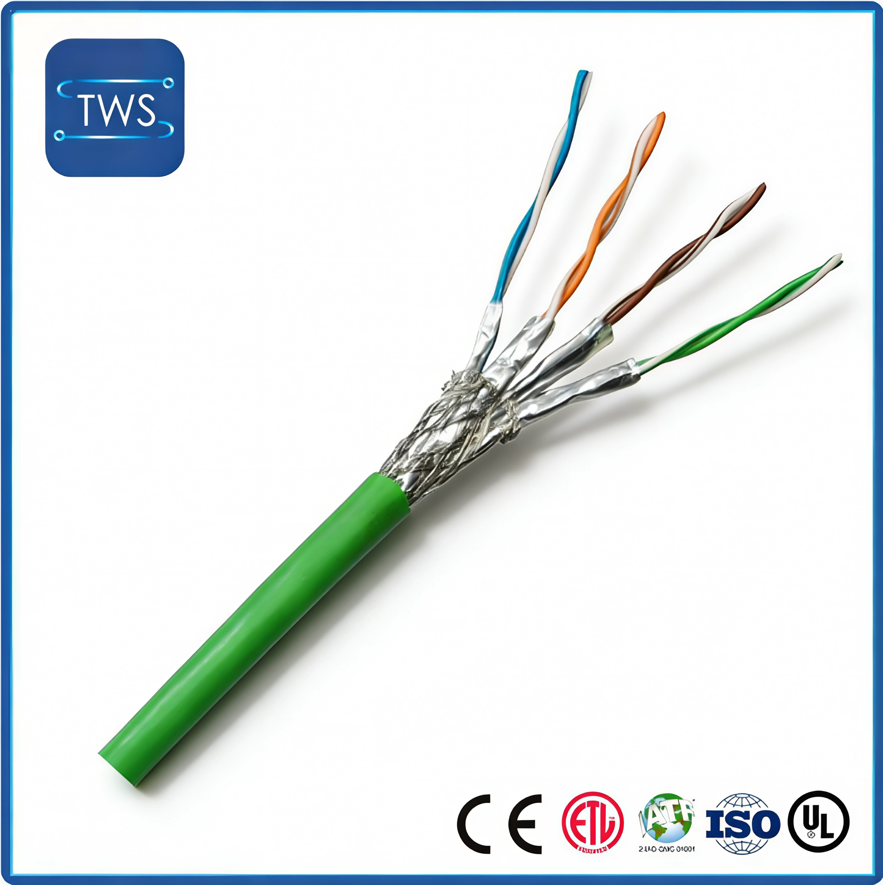 Tinned Copper S/FTP CAT6A PVC Cable for Home