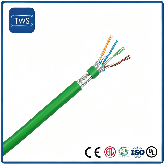 High Flexible Shielded CAT6A Industrial Ethernet Cable for Drag Chain
