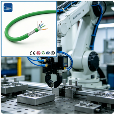 CAT6A S/FTP Shielded Industrial Ethernet Flexible Cable 500MHz PUR/PVC