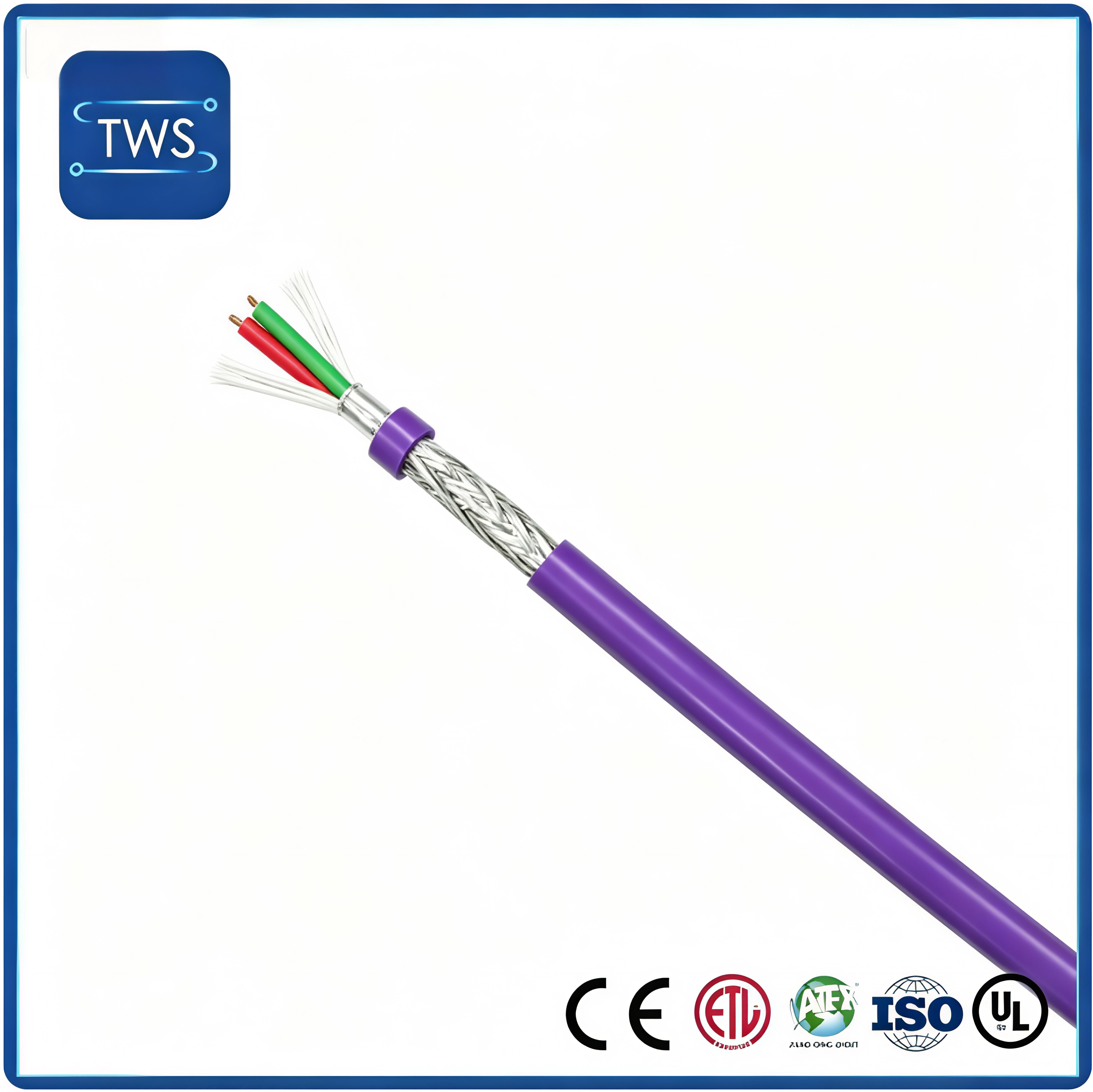 Industrial Control Cable 2C Bare Copper/Tinned Copper PVC Jacket