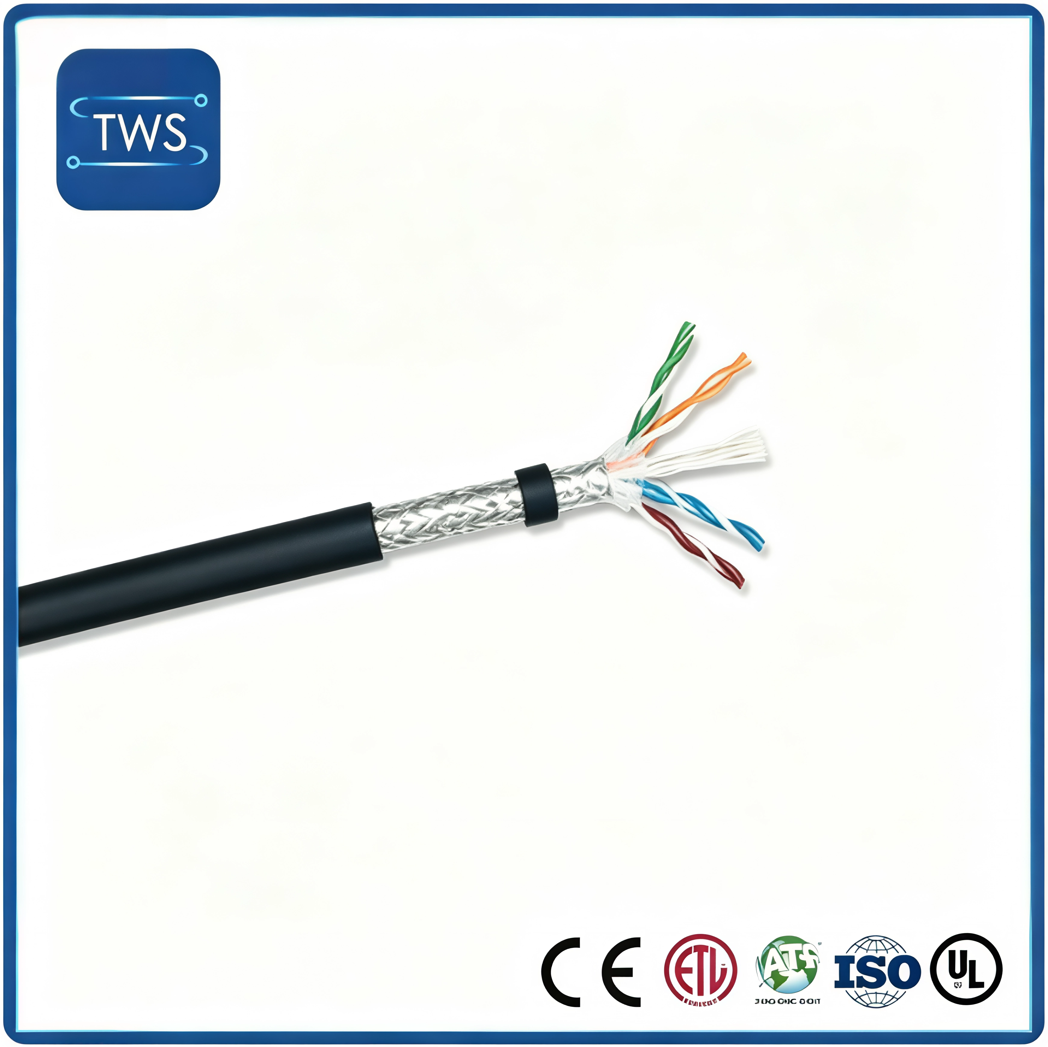 Cat5e Sf/UTP Shielded Industrial Ethernet Flexible Cable 26AWG