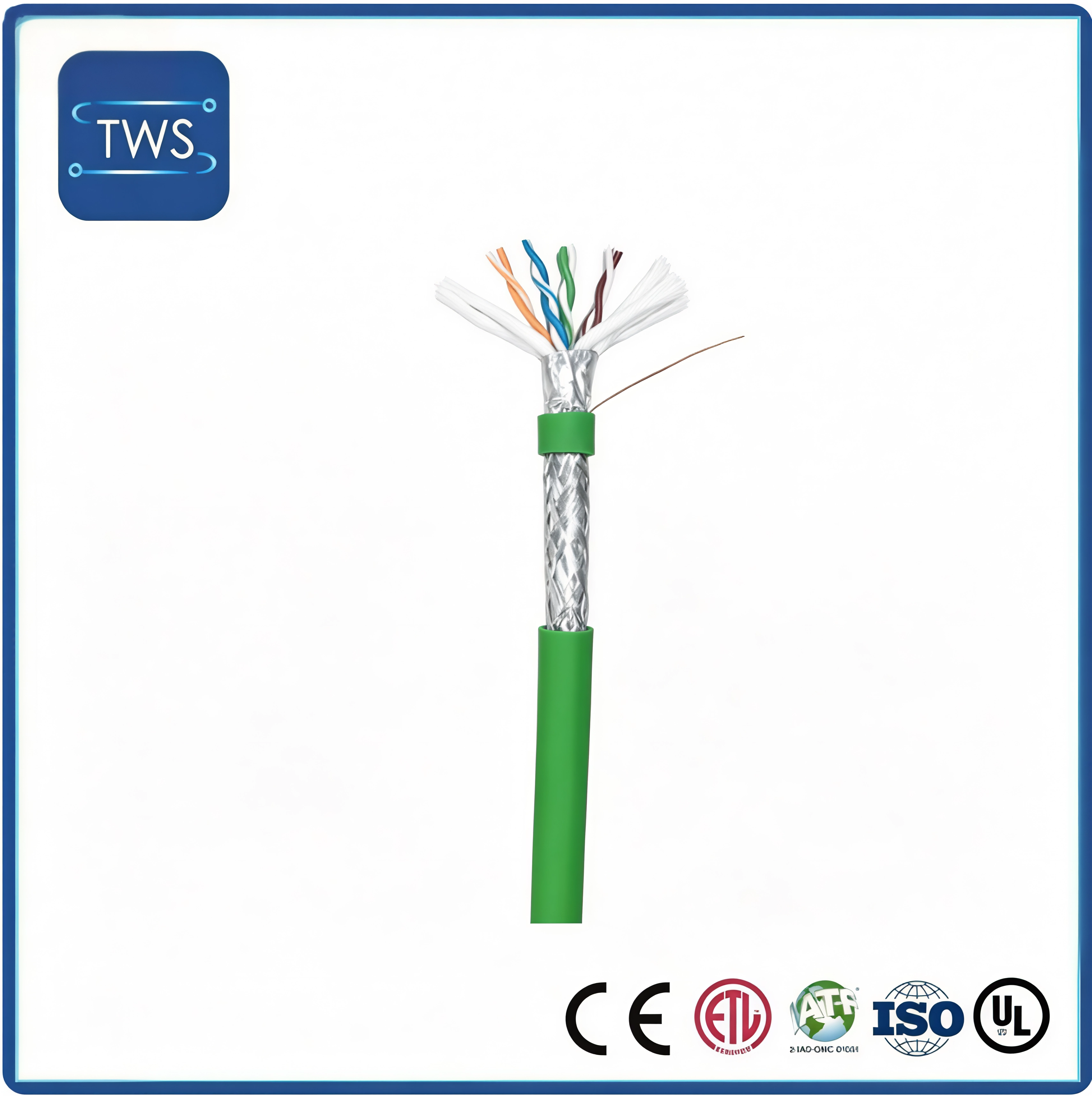 24AWG Cat5e High Flexible Drag Chain Ethernet Cable Sf/UTP PUR/PVC