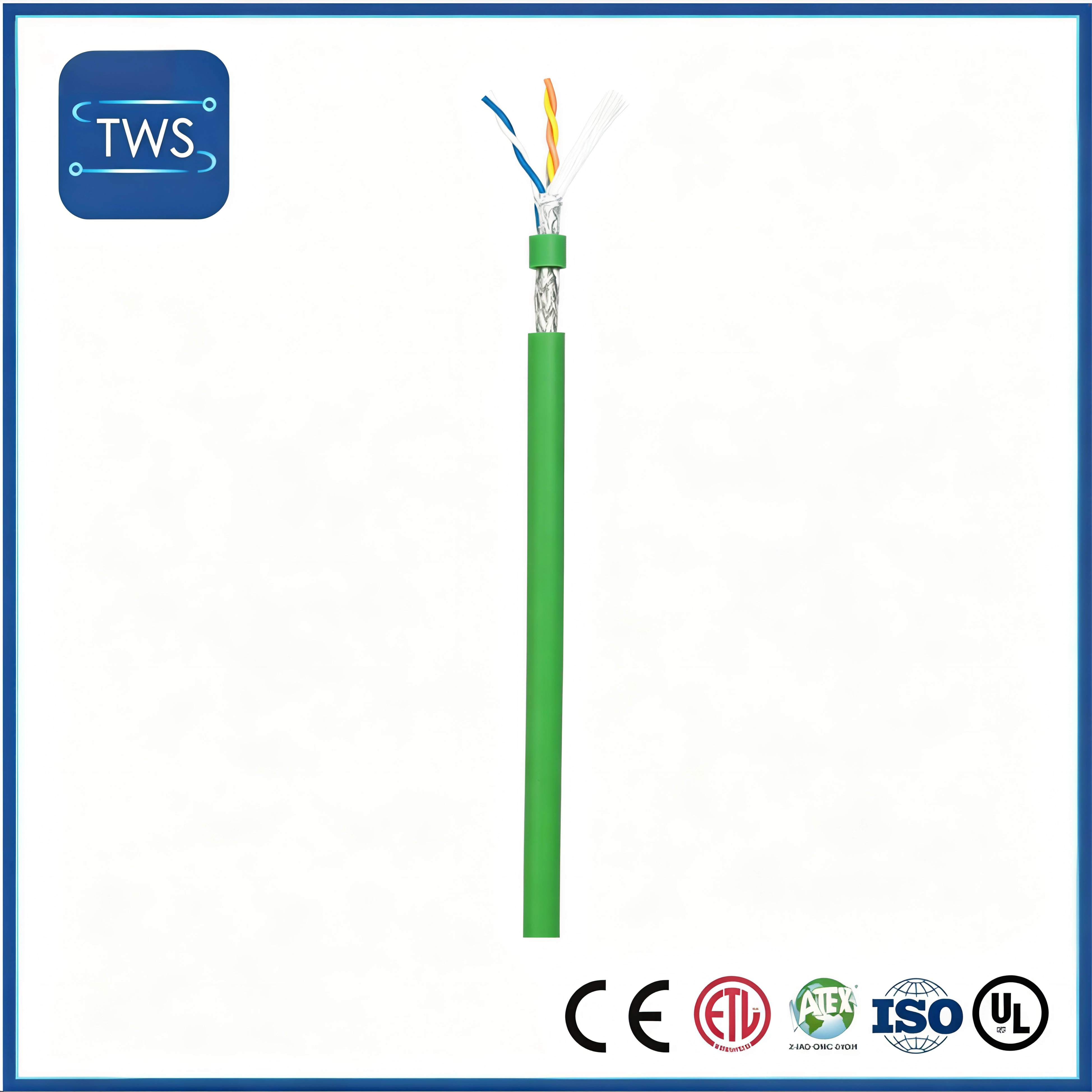 Industrial Ethernet Fd Cat5e Cable 24AWG S/FTP PUR Drag Chain