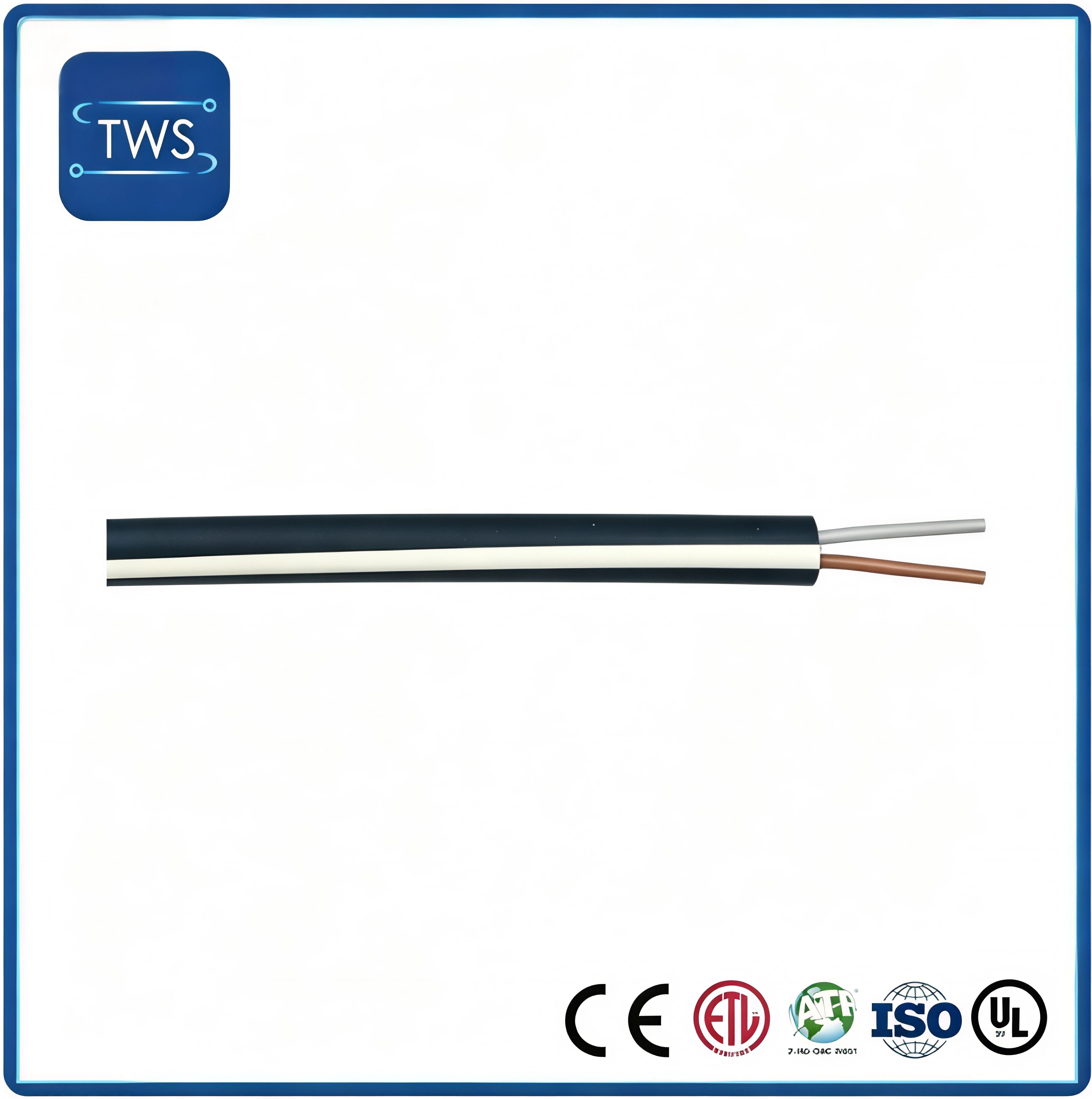 Automotive Sensor Cable 20AWG 2 Core Bare Copper TPU Jacket