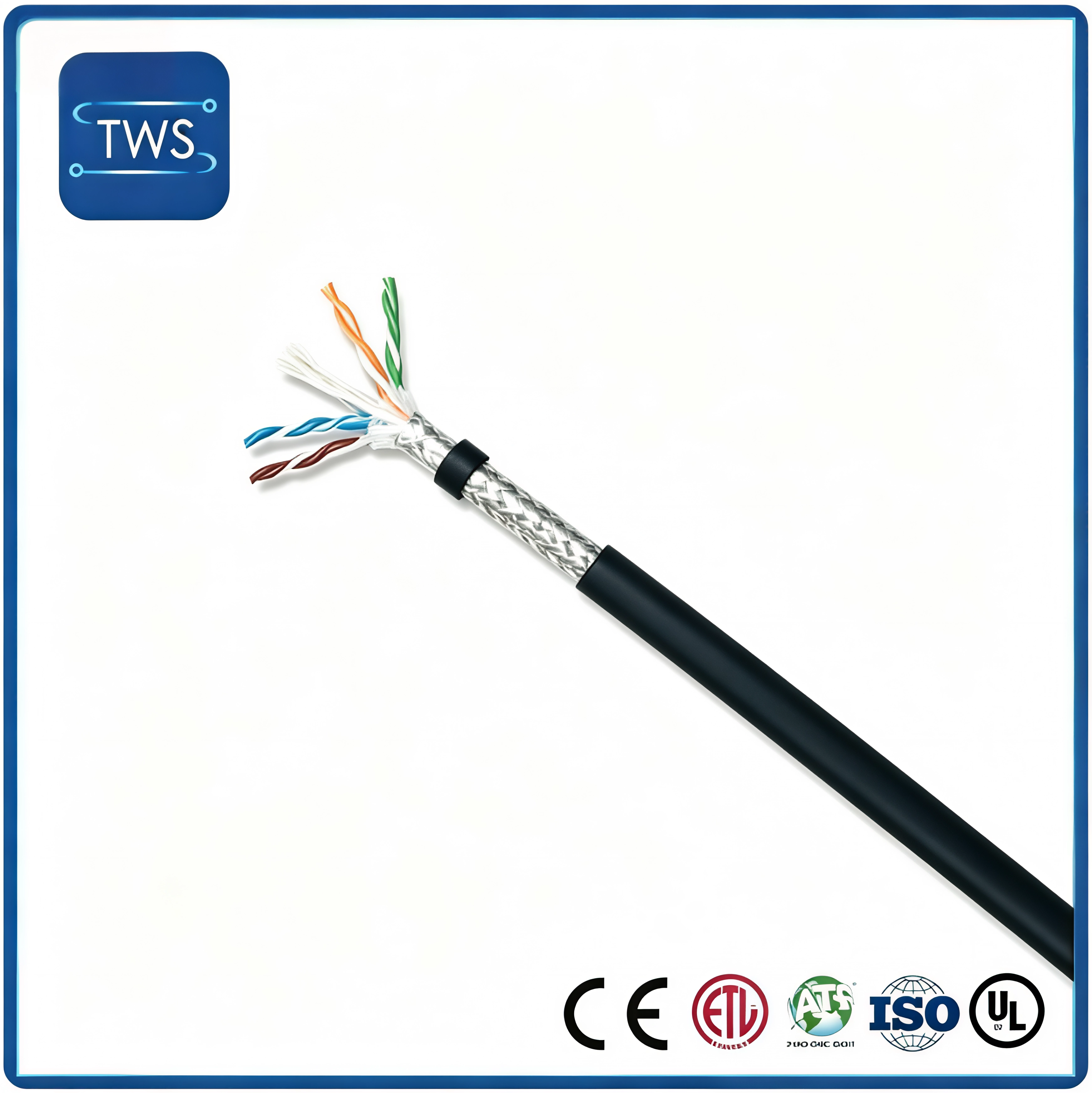 Cat5e Sf/UTP Shielded Industrial Ethernet Flexible Cable 26AWG