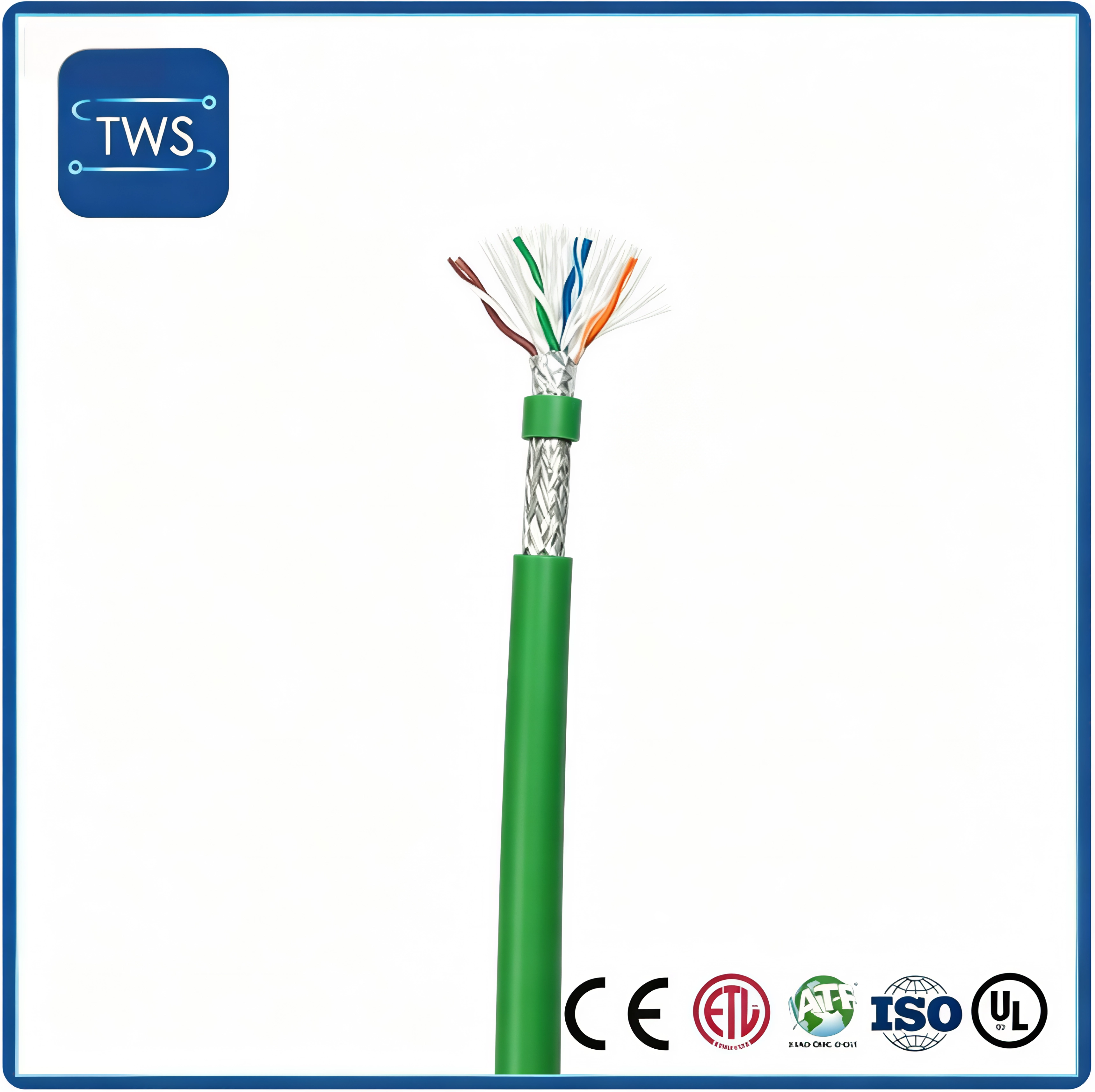 Cat5e Sf/UTP High Flex Drag Chain Ethernet Cable 24AWG PUR