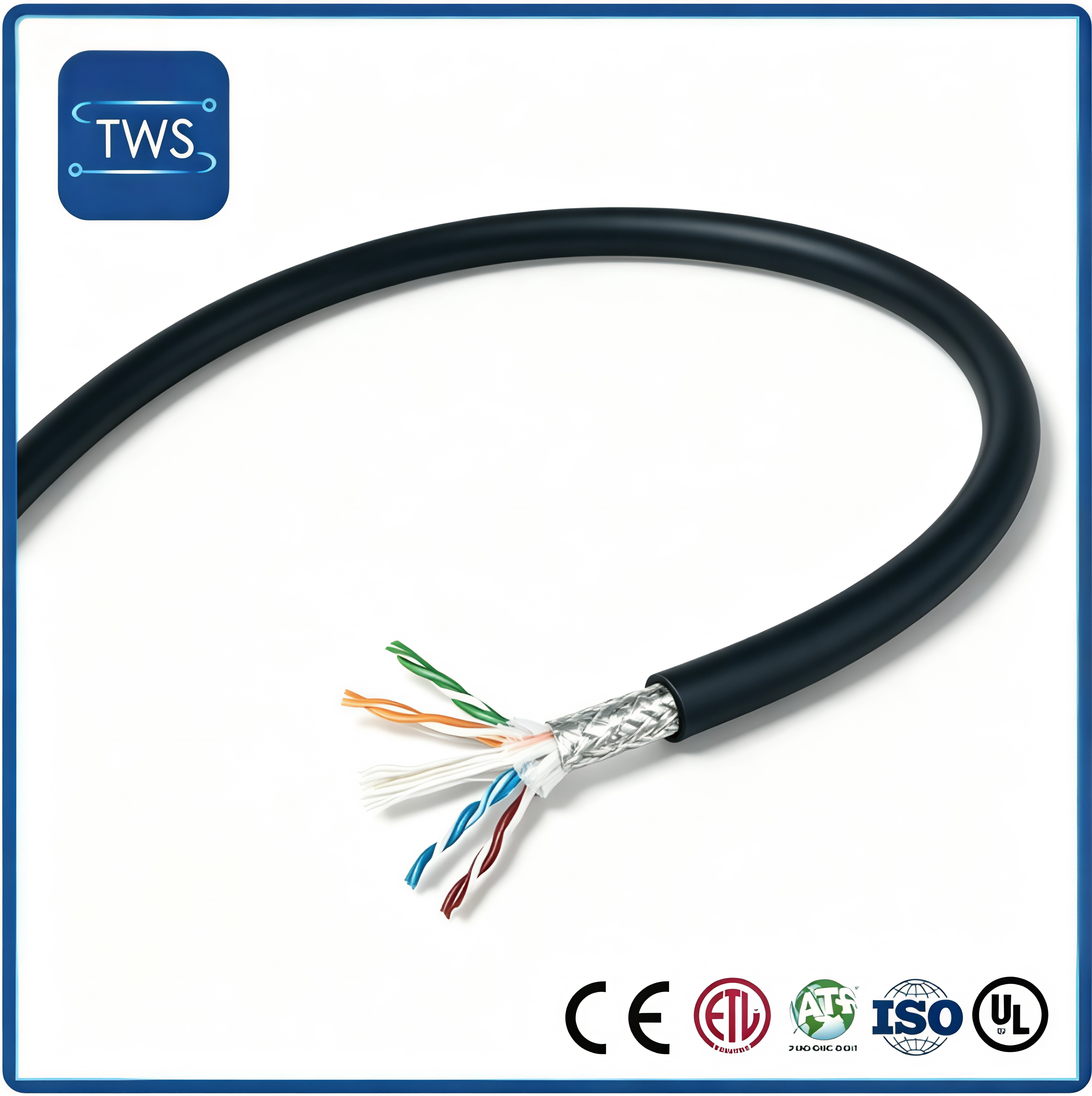 Cat5e Sf/UTP Shielded Industrial Ethernet Flexible Cable 26AWG