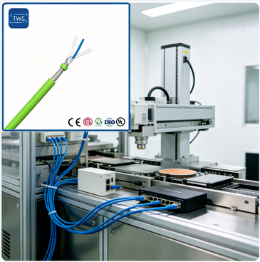 Shielded Single Pair Ethernet Spe Cable with Podl Power Supply
