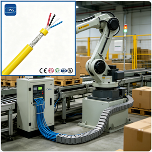 Industrial Profinet Type a Cable 22AWG S/FTP Shielded Yellow PVC