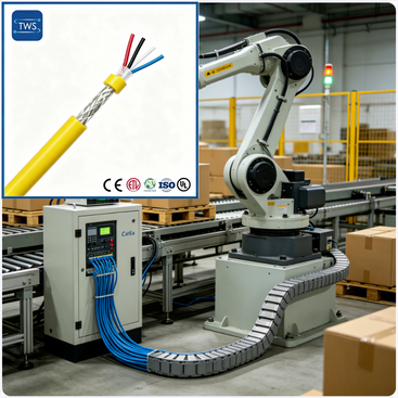 Industrial Profinet Type a Cable 22AWG S/FTP Shielded Yellow PVC