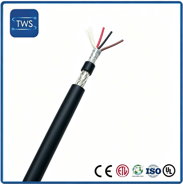 CC-Link Bus Cable 20AWG 3 Core Shielded Red PVC 300V