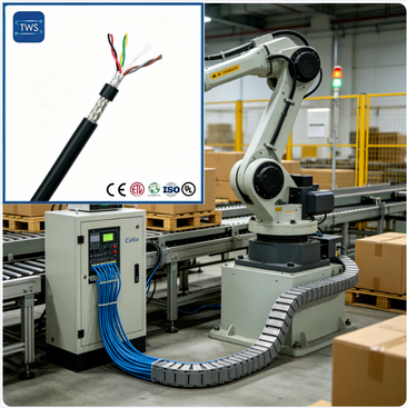 High Flex CAT5e Industrial Ethernet Cable S/FTP 24AWG PUR Drag Chain