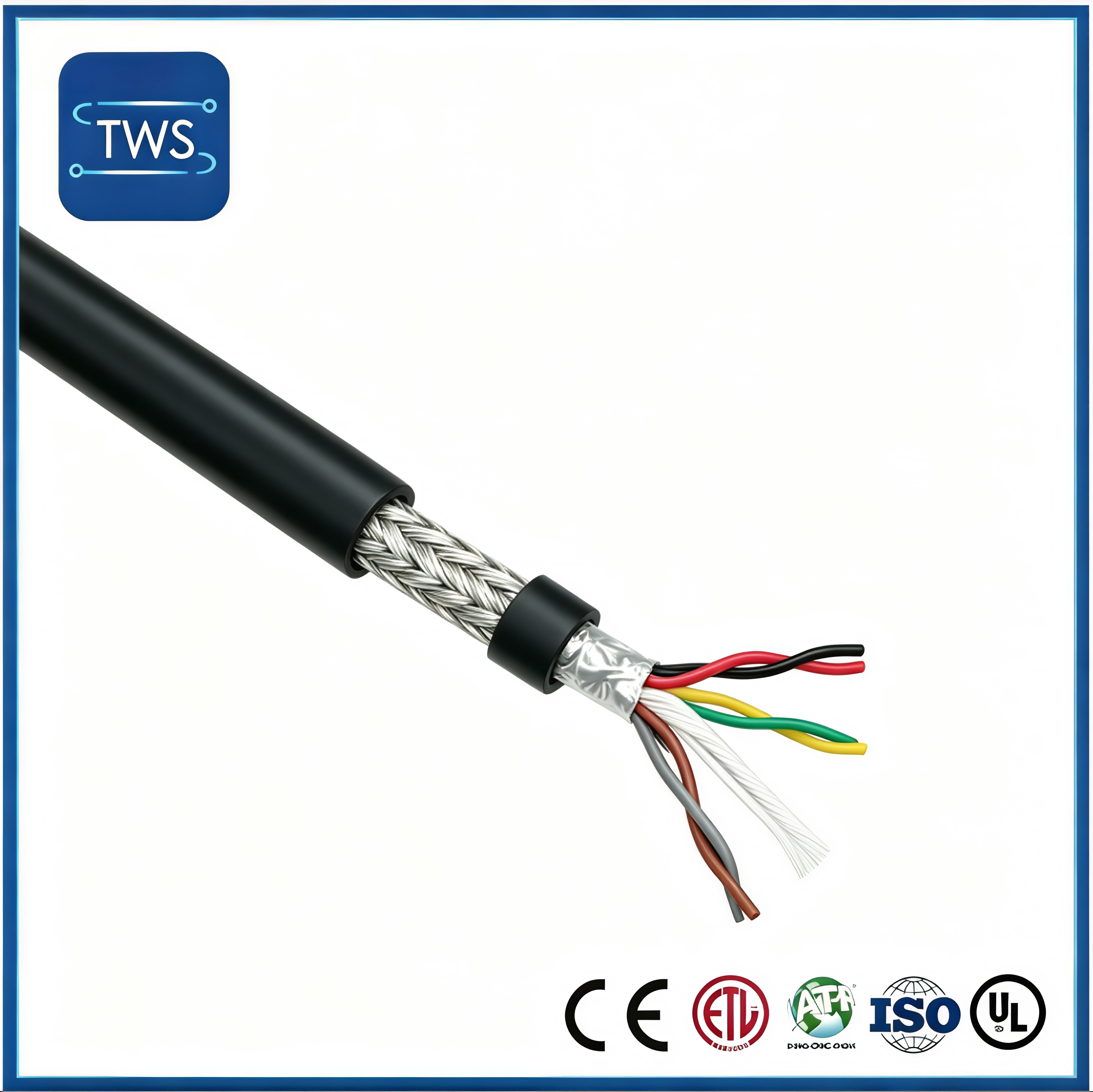 High Flex CAT5e Industrial Ethernet Cable S/FTP 24AWG PUR Drag Chain