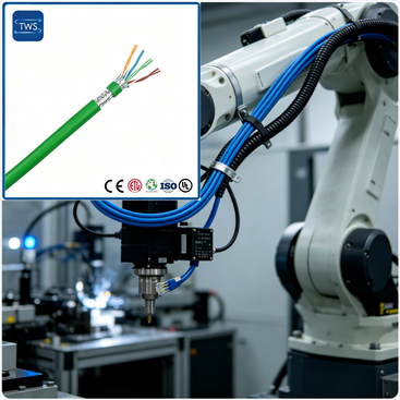 High Flexible Shielded CAT6A Industrial Ethernet Cable for Drag Chain