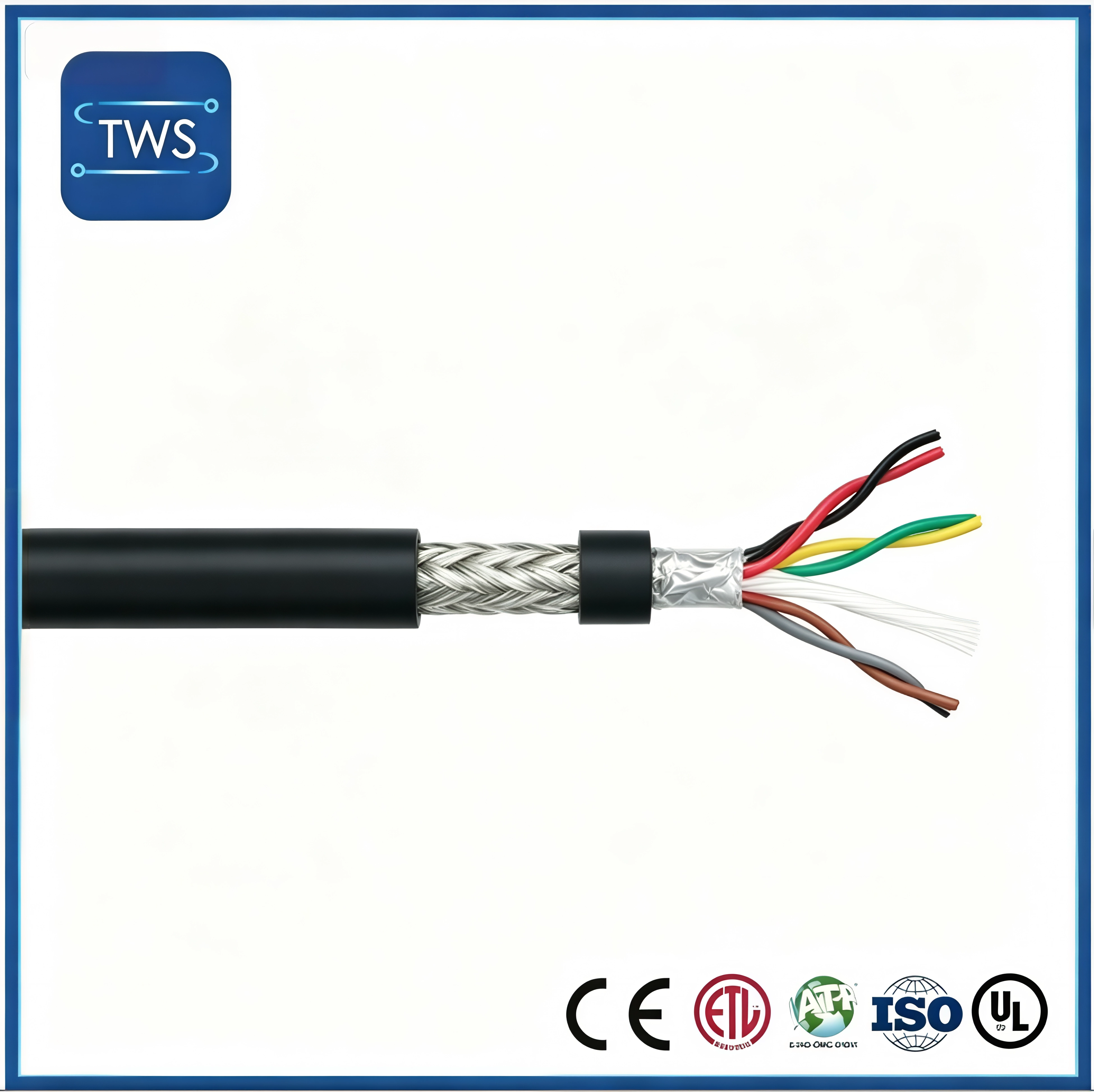 High Flex CAT5e Industrial Ethernet Cable S/FTP 24AWG PUR Drag Chain