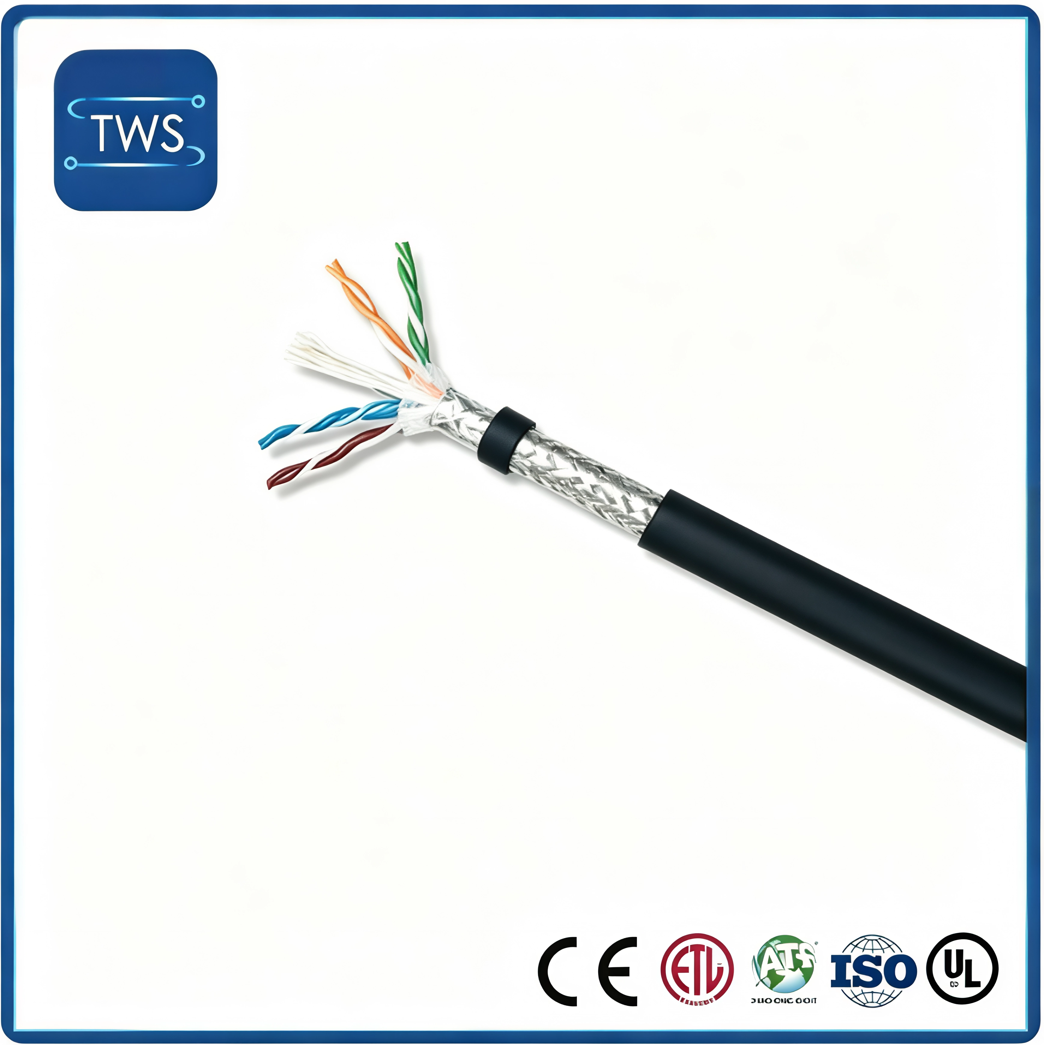 Cat5e Sf/UTP Shielded Industrial Ethernet Flexible Cable 26AWG